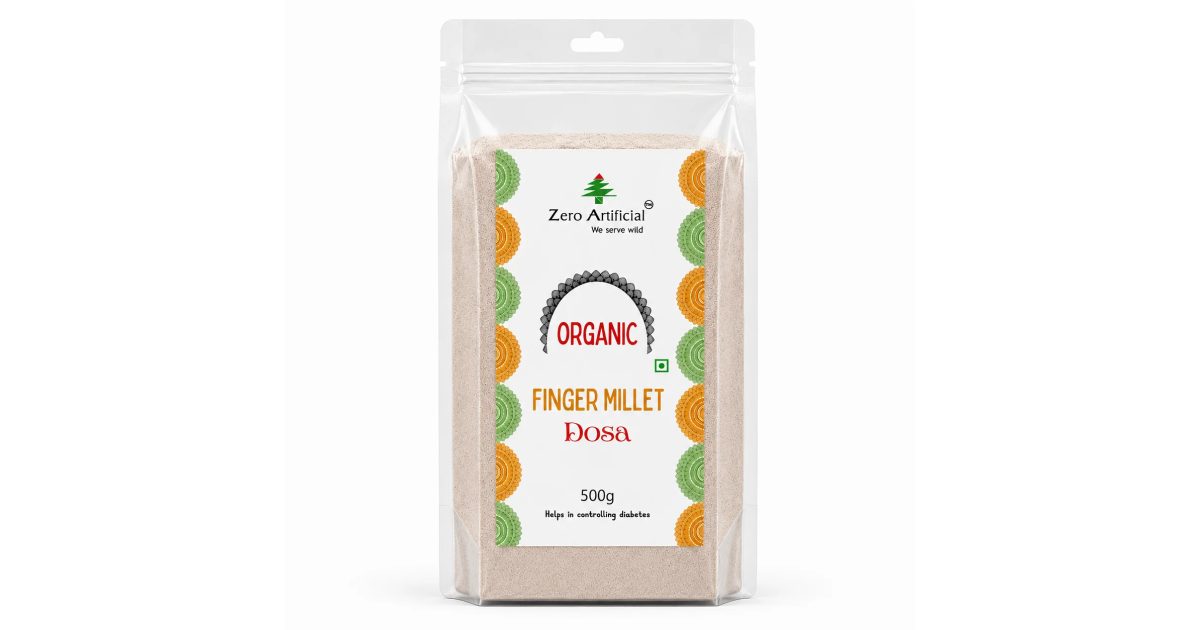 Organic Finger Millet Dosa Powder | Ragi Dosa flour (500 g) | Zero Artificial