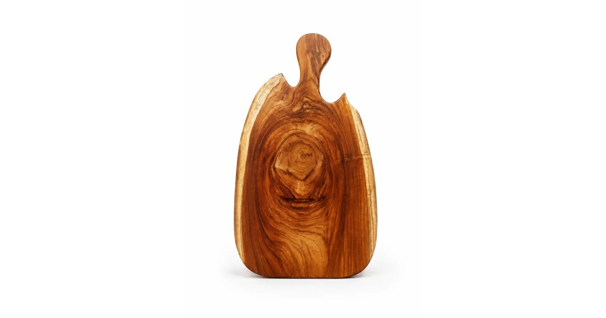 Natural Wooden Serving & Cutting Board with Handle