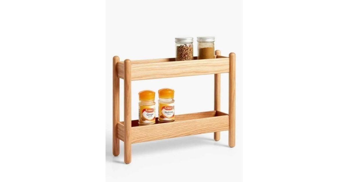 Wooden kitchen storage rack
