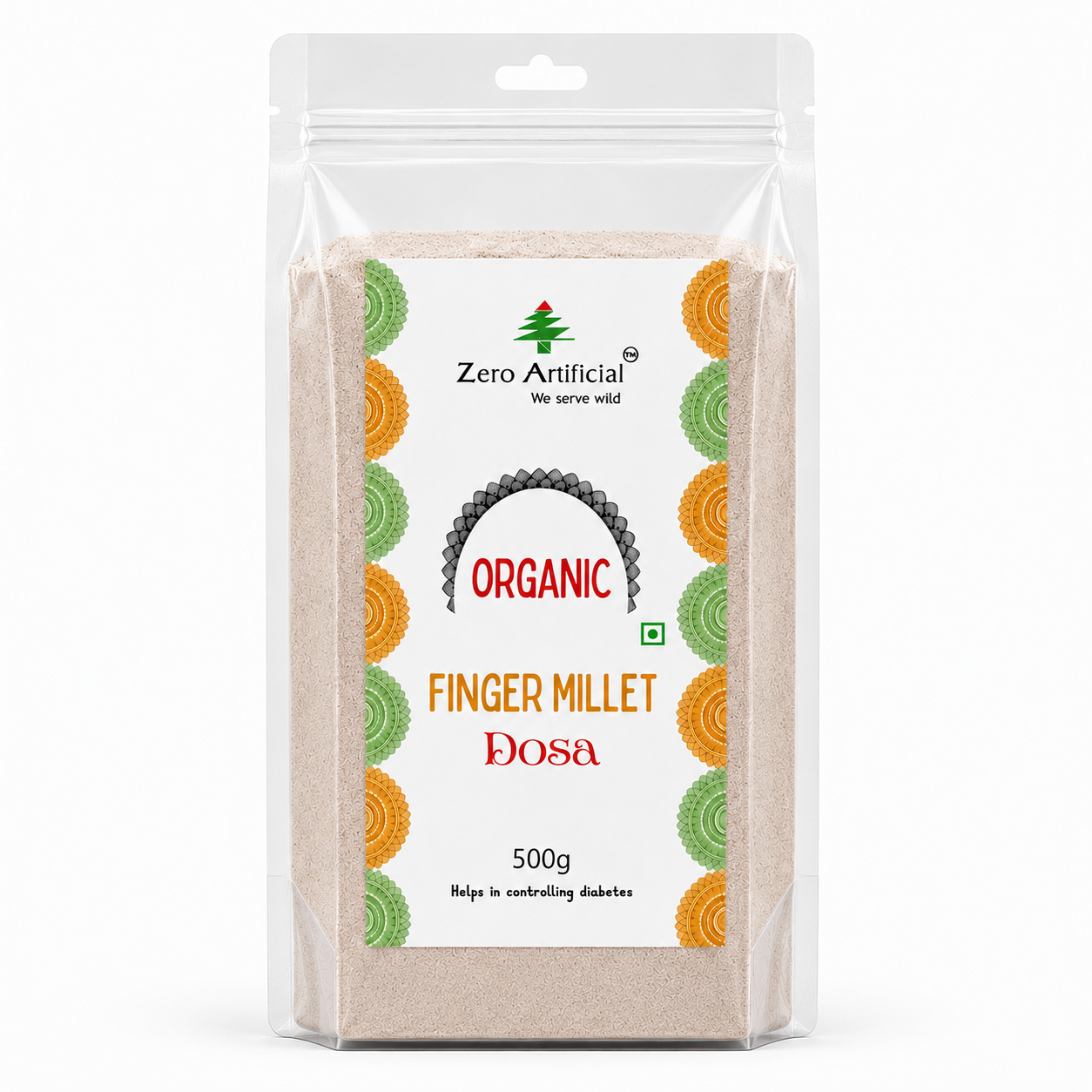 Organic Finger Millet Dosa Powder | Ragi Dosa flour (500 g) | Zero Artificial