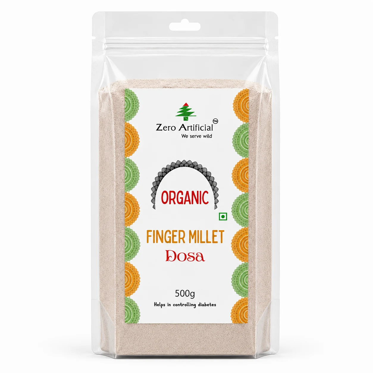 Organic Finger Millet Dosa Powder | Ragi Dosa flour (500 g) | Zero Artificial