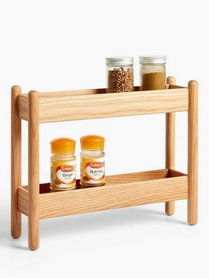 Wooden kitchen storage rack